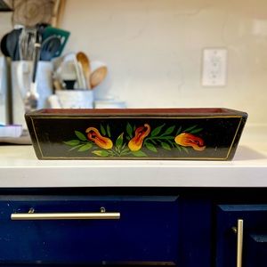 Vintage painted wood box